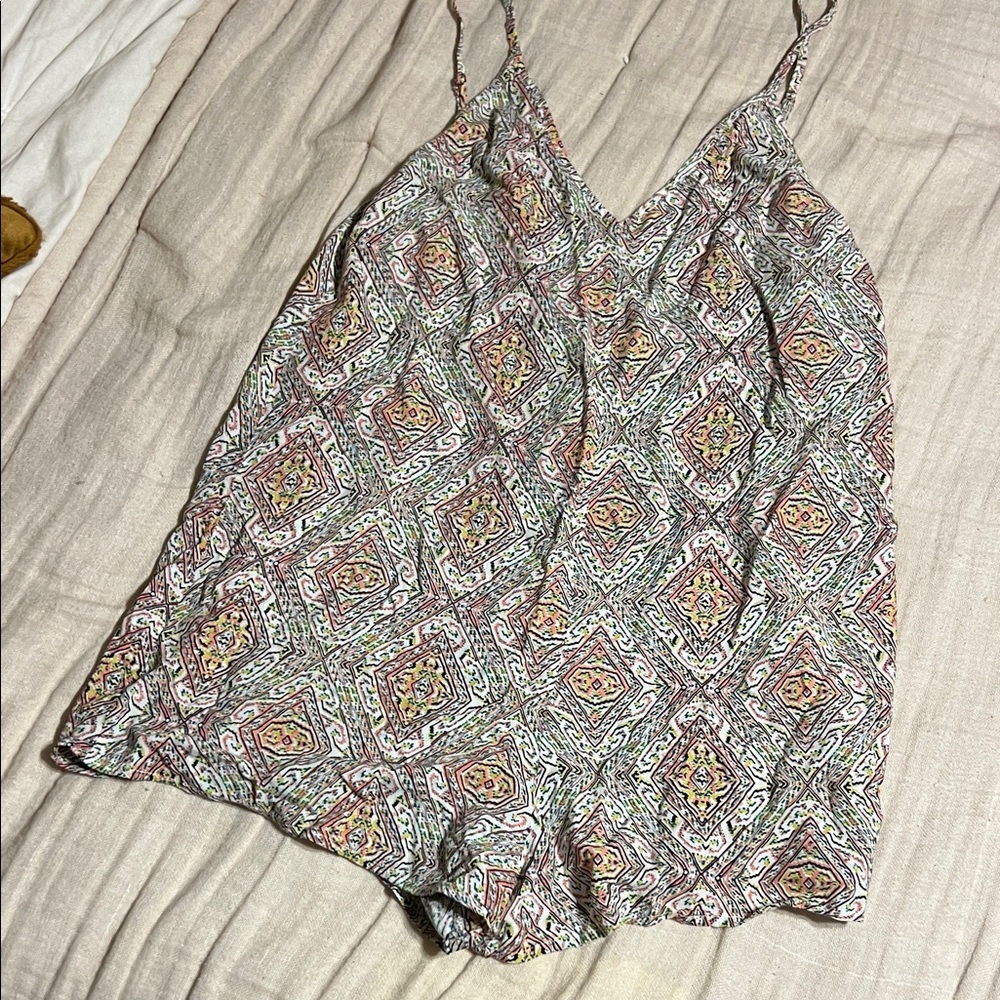 Patterned Spaghetti Strap romper